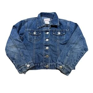 Vintage American Girl Denim Jacket Cotton Button Up Preppy School Academia Small